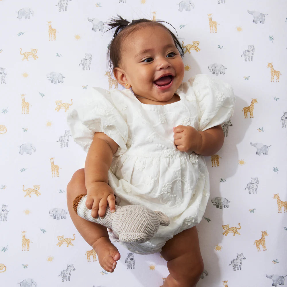 Living Textiles - 2Pk Organic Cot Fitted sheets - Roam & Roar