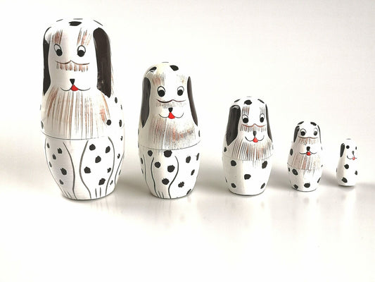 Wooden Russian Nesting Doll - Dog