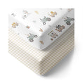Load image into Gallery viewer, Living Textiles - 2pk Cot Fitted Sheets 100% Cotton - Tractor Ride
