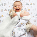 Load image into Gallery viewer, Living Textiles - Jersey Sherpa Blanket - Tractor Ride
