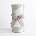 Load image into Gallery viewer, Living Textiles - Chenille Blanket - Sage Triangles
