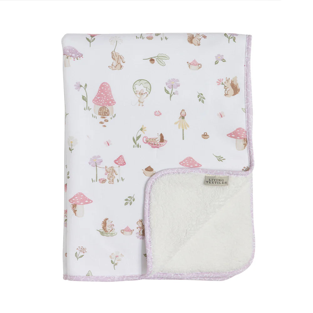Living Textiles - Sherpa Pram Blanket - Whimsical Wonderland