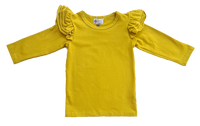 Long Sleeve Flutter - Mustard
