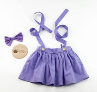 Suspender Skirt - Purple
