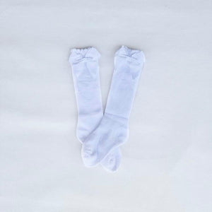 Bow Sock - White