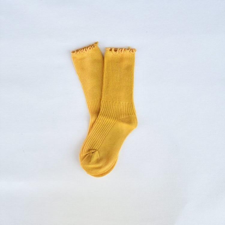 Ruffle Sock - Mustard