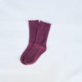 Load image into Gallery viewer, Ruffle Sock - Plum
