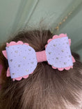 Load image into Gallery viewer, Silver hearts - Hair bow
