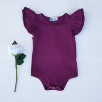 Short Sleeve flutter - Plum

