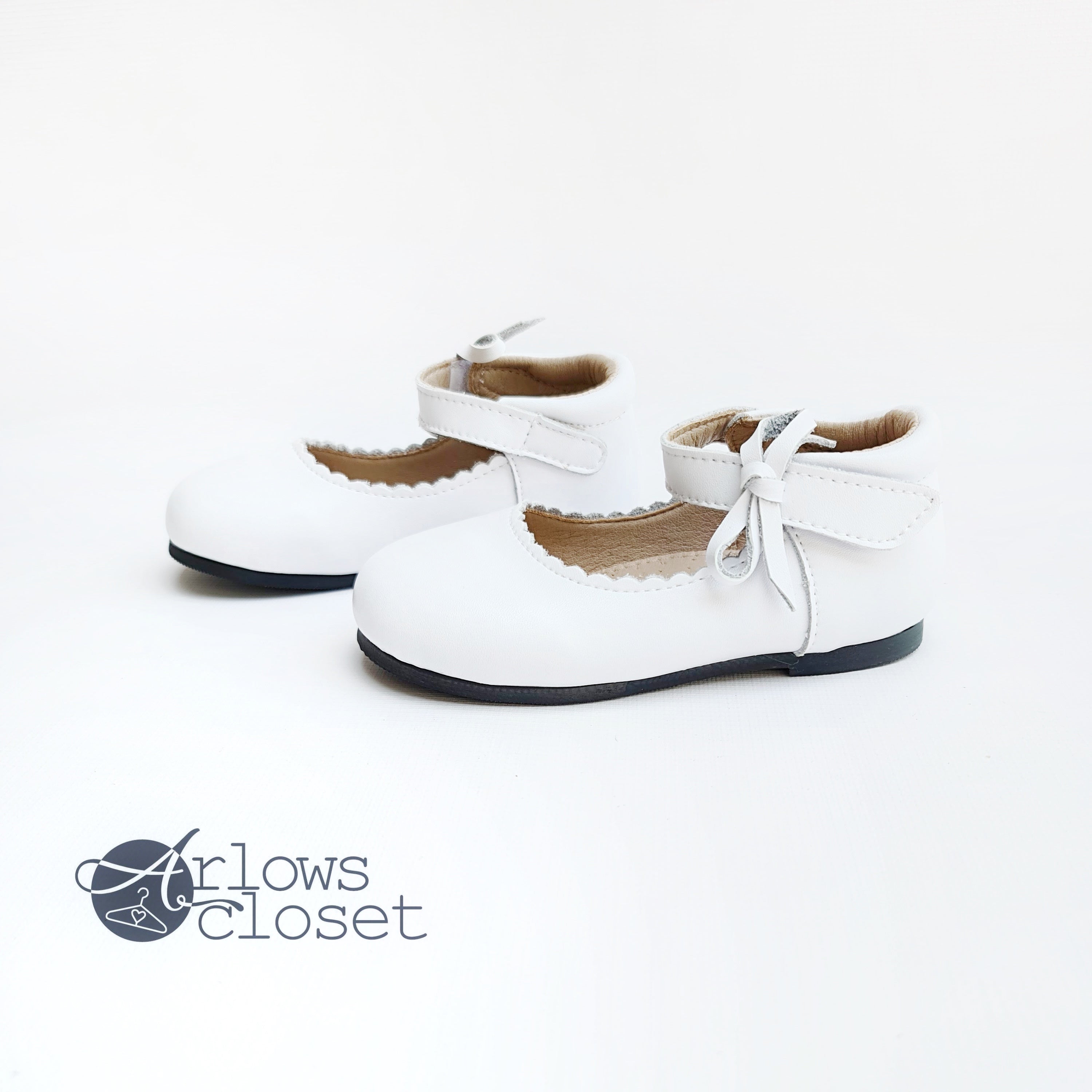 Girls white shop mary janes