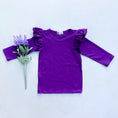 Load image into Gallery viewer, Long sleeve flutter - Dark Purple
