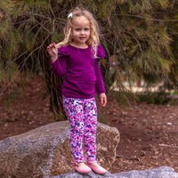 Long Sleeve Flutter - Plum
