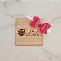 3 Inch Classic bow - deep pink
