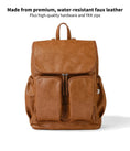 Load image into Gallery viewer, OiOi  Faux Leather Nappy Backpack - Tan
