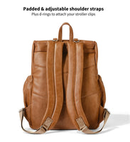 OiOi  Faux Leather Nappy Backpack - Tan

