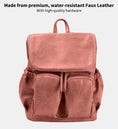 Load image into Gallery viewer, OiOi  Faux Leather Nappy BackPack- Dusty Rose
