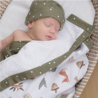 Cot Waffle Blanket- Forrest Retreat
