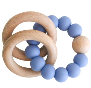 Beechwood Teether Rings Set - Blue