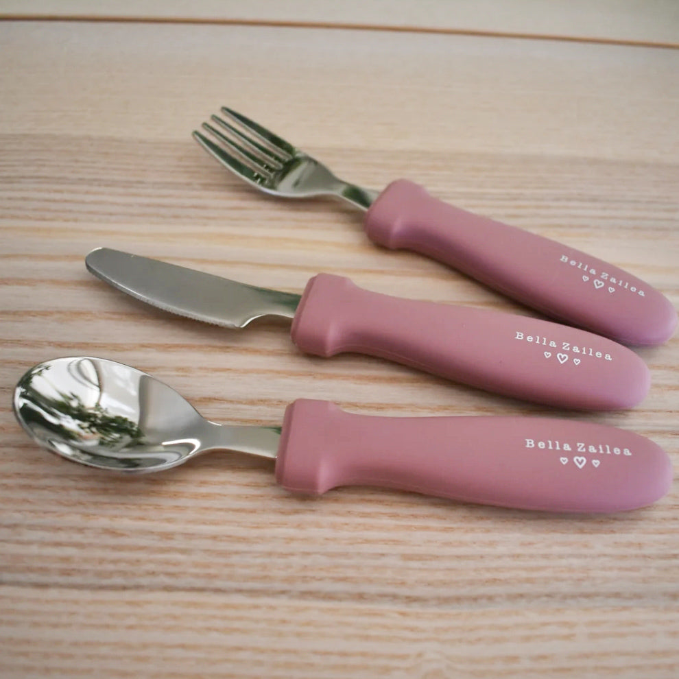 Bella Zailea Stainless Steel Cutlery Set - Dusty Pink