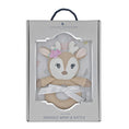 Load image into Gallery viewer, Jersey Swaddle & Rattle Gift Set - Fawn/Ava
