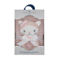 Load image into Gallery viewer, Muslin Swaddle and Rattle- Kitty
