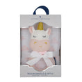 Load image into Gallery viewer, Muslin Swaddle and Rattle - Unicorn
