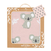 Australiana Baby Blanket- Koala/Blush
