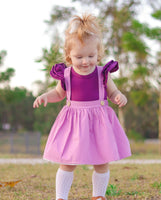 Short Sleeve flutter - Plum

