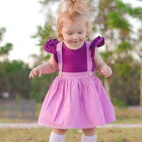 Short Sleeve flutter - Plum