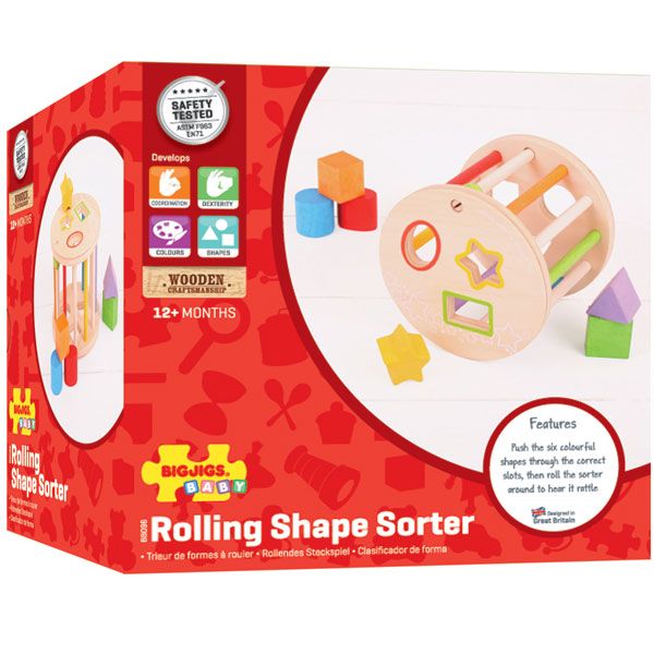 Rolling shape sorter